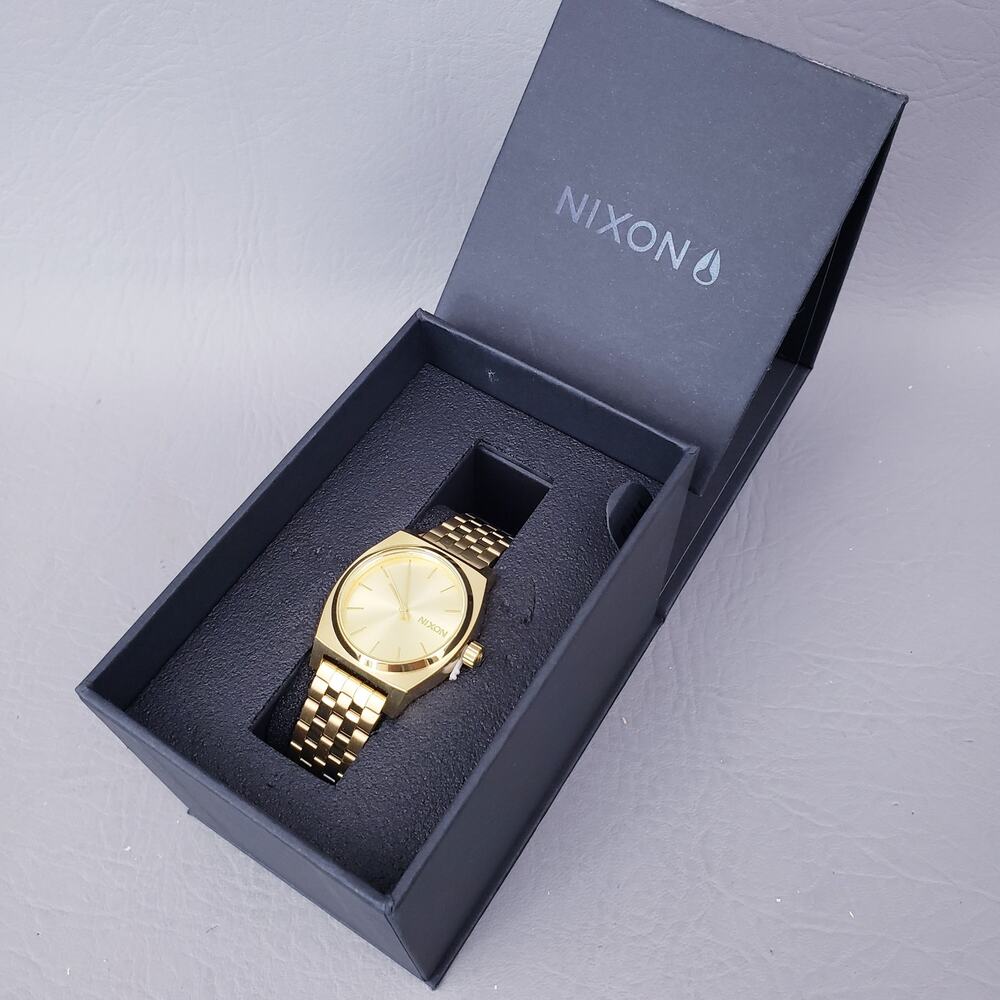 Nixon A1130-502-00 Time Teller (All Gold) Men's Luxury Steel Analog Watch